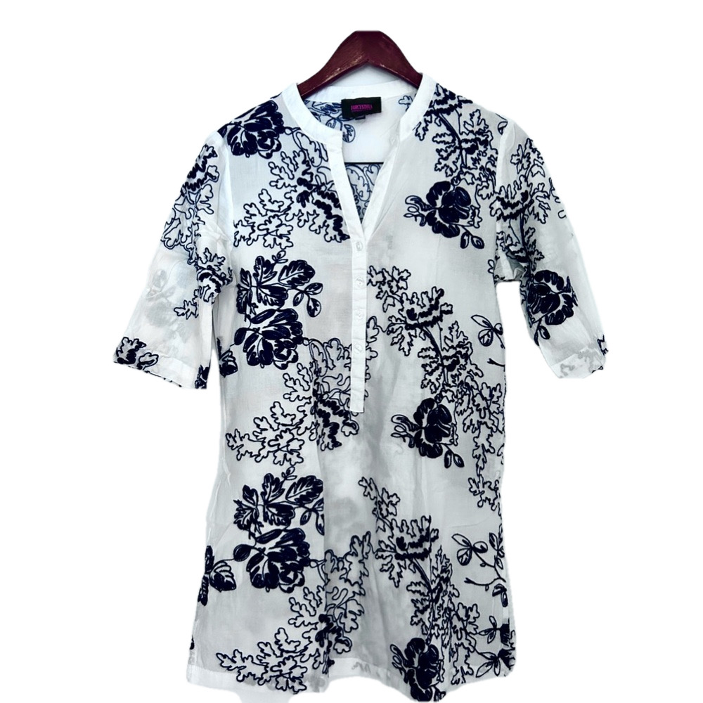 For cynthia Embroidered Cotton Tunic Women's Size small Beach wear